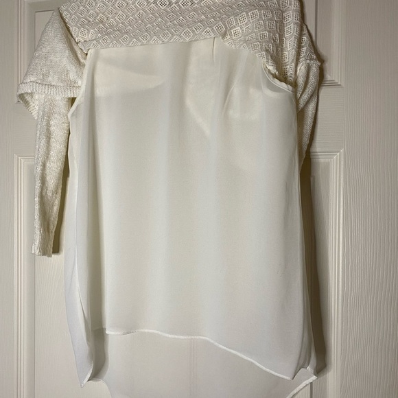 Lucky Brand Cream Split Back Sweater - Picture 4 of 13